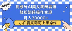视频号蓝海赛道玩法，当天起号，拉爆流量收益，小白也能轻松月入30000+-江南创业网