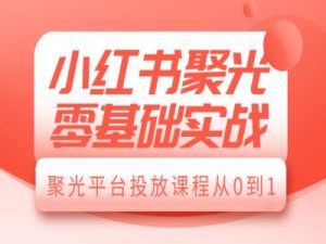 小红书聚光零基础实战，聚光平台投放课程从0到1-江南创业网