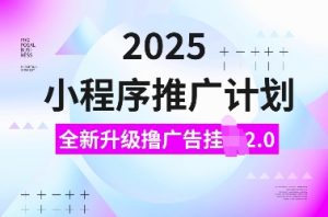 2025小程序推广计划，全新升级撸广告挂JI2.0玩法，日入多张，小白可做【揭秘】-江南创业网