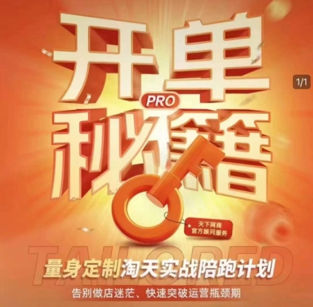 淘宝开单秘籍PRO，量身定制淘天实战陪跑计划，告别做店迷茫、快速突破运营瓶颈期-江南创业网