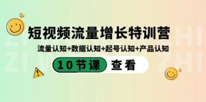 短视频流量增长特训营：流量认知+数据认知+起号认知+产品认知（10节课）-江南创业网