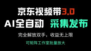 京东视频带货3.0，Ai全自动采集＋自动发布，完全解放双手，收入无上限...-江南创业网