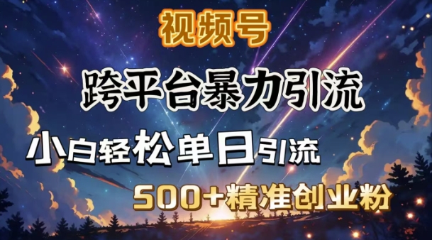 跨平台暴力引流，私域完美闭环，日引500+精准创业粉-江南创业网