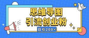 暴力引流全平台通用思维导图引流玩法ai一键生成日引200+-江南创业网
