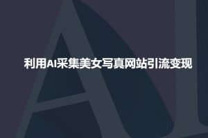 利用AI采集美女写真网站引流变现，引流嘎嘎的-江南创业网