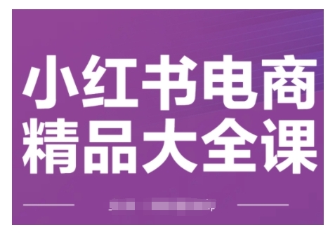 小红书电商精品大全课，快速掌握小红书运营技巧，实现精准引流与爆单目标，轻松玩转小红书电商(更新2月)-江南创业网