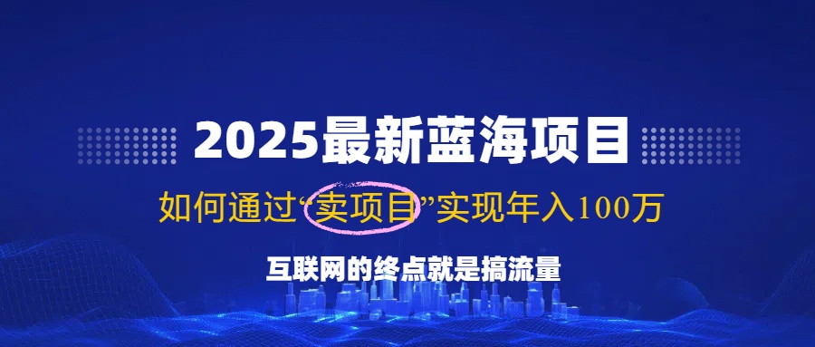 2025最新蓝海项目，零门槛轻松复制，月入10万+，新手也能操作！-江南创业网