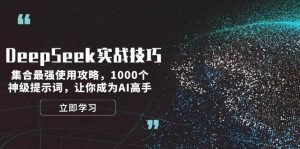 DeepSeek实战技巧：集合最强使用攻略，1000个神级提示词，让你成为AI高手-江南创业网
