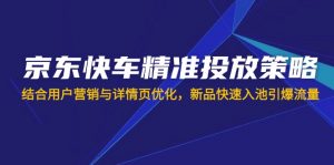 京东快车精准投放策略，结合用户营销与详情页优化，新品快速入池引爆流量-江南创业网