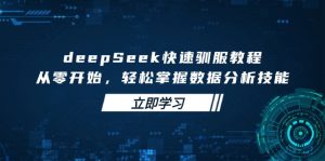 deepSeek快速驯服教程，从零开始，轻松掌握数据分析技能-江南创业网