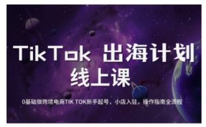TikTok跨境电商新手起号与运营全攻略，0基础做跨境电商TIKTOK新手起号，小店入驻，操作指南全流程-江南创业网