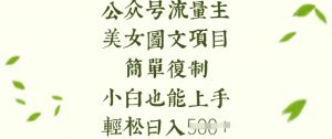 流量主长期收益项目，美女图片简单复制，小白也能上手，轻松日入5张-江南创业网