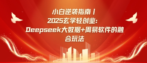小白逆袭指南，2025玄学轻创业：Deepseek大数据+周易算法的融合玩法-江南创业网
