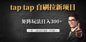 taptap拉新自刷项目，一个新用户14元，矩阵玩法日入300+-江南创业网