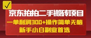 京东拍拍二手搬砖项目，一单纯利润3张，操作简单，小白兼职副业首选-江南创业网