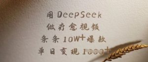 用DeepSeek做疗愈视频，条条10W+爆款，单日变现多张-江南创业网
