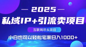 私域IP+引流卖项目，小白也可以做到轻松宅家日入1000+-江南创业网