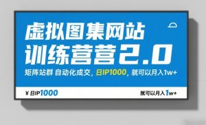 虚拟图集网站训练营2.0，矩阵站群自动化成交，日IP1000，就可以月入1w+-江南创业网