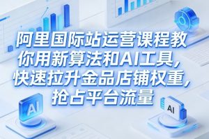 阿里国际站运营课程，教你用新算法和AI工具，快速拉升金品店铺权重，抢占平台流量(更新2026)-江南创业网
