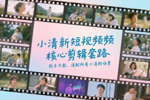 小清新短视频核心剪辑套路,新手万能,适配所有小清新场景-江南创业网