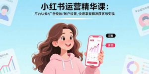 小红书运营精华课-更新：平台认知/广告投放/账户设置,快速掌握精准获客与变现-江南创业网