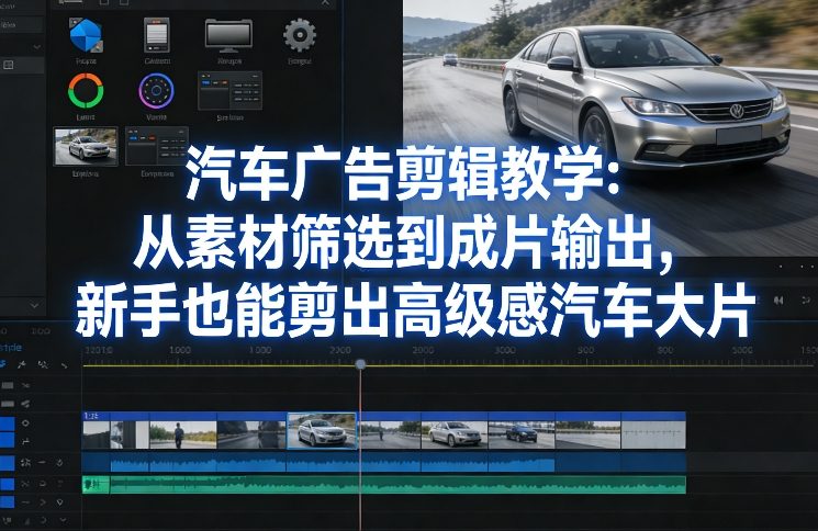 汽车广告剪辑教学：从素材筛选到成片输出，新手也能剪出高级感汽车大片-江南创业网