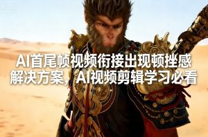 AI首尾帧视频衔接出现顿挫感解决方案，AI视频剪辑学习必看-江南创业网