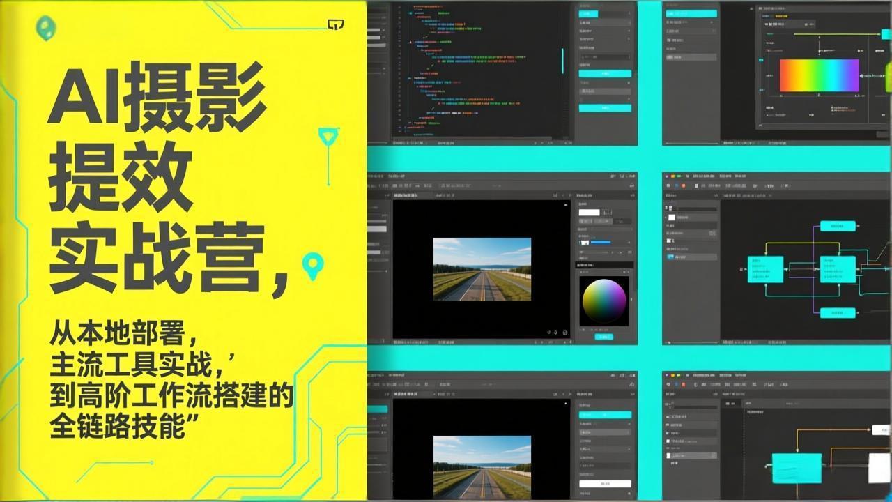 AI+摄影提效实战营,从本地部署,主流工具实战,到高阶工作流搭建的全链路技能-江南创业网