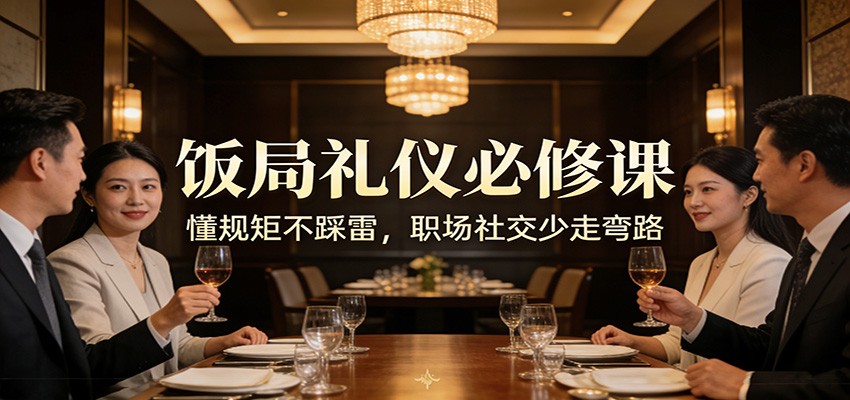 公众号收费文章：《饭局礼仪必修课：懂规矩不踩雷，职场社交少走弯路》-江南创业网