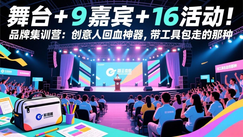 舞台 + 9 嘉宾 + 16 活动！品牌集训营：创意人回血神器，带工具包走的那种-江南创业网