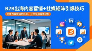 B2B出海内容营销+社媒矩阵引爆技巧:抓住内容营销的红利,让企业出海更轻松-江南创业网