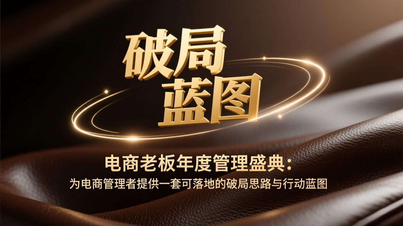 电商老板年度管理盛典：为电商管理者提供一套可落地的破局思路与行动蓝图-江南创业网