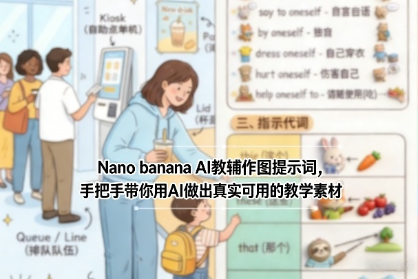 Nano banana AI教辅作图提示词，手把手带你用AI做出真实可用的教学素材-江南创业网