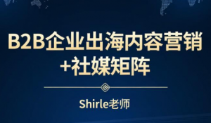 shirle老师·B2B企业出海内容营销+社媒矩阵-江南创业网