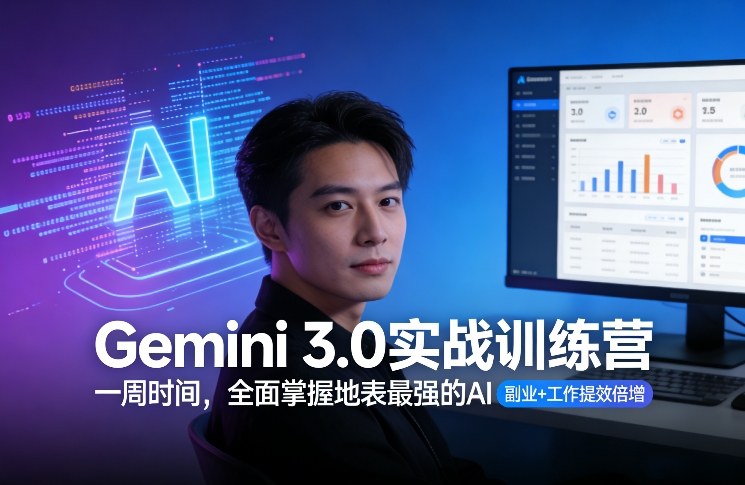 Gemini 3.0实战训练营，一周时间，全面掌握地表最强的AI，副业+工作提效倍增-江南创业网