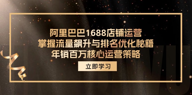 阿里巴巴1688店铺运营，掌握流量飙升与排名优化秘籍 年销百万核心运营策略-江南创业网