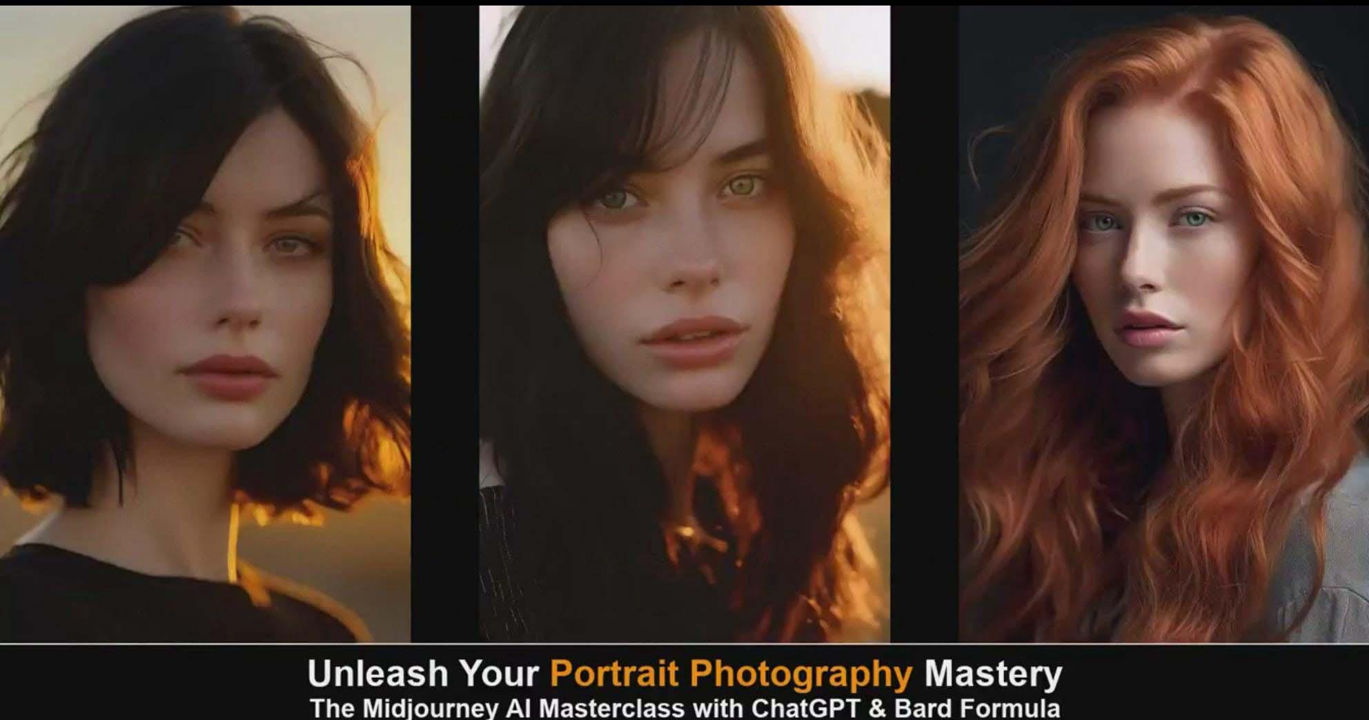 图片[3]-(9312期)Midjourney v5 ChatGPT 和 Bard AI人工智能人像摄影大师班-15节-中英字幕-江南创业网