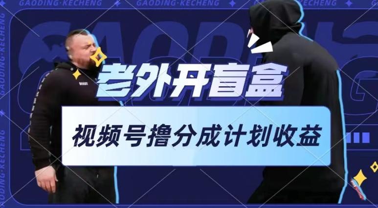 老外开盲盒视频，撸视频号分成计划收益，每天只需一小时，新手小白轻松上手【揭秘】-江南创业网