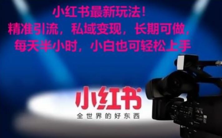 小红书最新玩法！精准引流，私域变现，长期可做，每天半小时，小白也可轻松上手【揭秘】-江南创业网