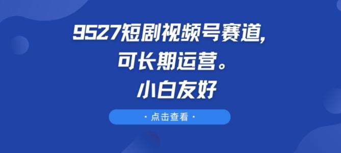 9527短剧视频号赛道，可长期运营，小白友好【揭秘】-江南创业网
