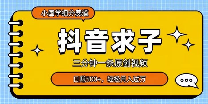 小国学细分赛道，三分钟一条原创视频，日赚500+，可矩阵复制-江南创业网