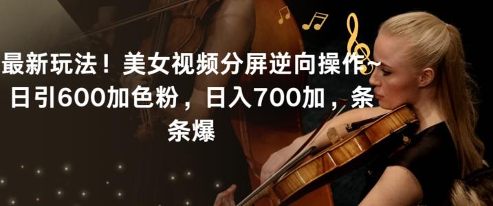最新玩法！美女视频分屏逆向操作~日引600加色粉，日入700加，条条爆【揭秘】-江南创业网