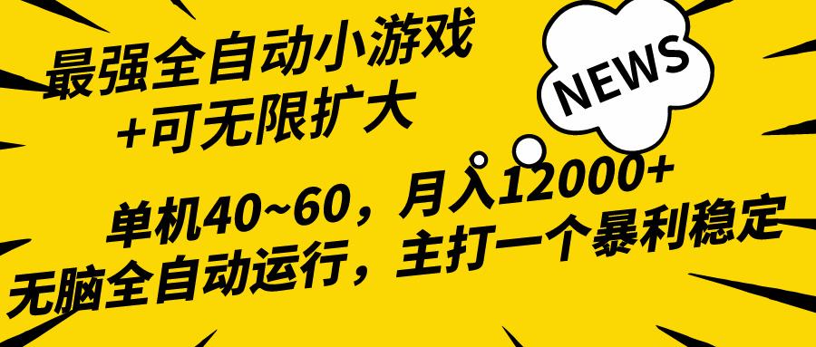 (10046期)2024最新全网独家小游戏全自动，单机40~60,稳定躺赚，小白都能月入过万-江南创业网