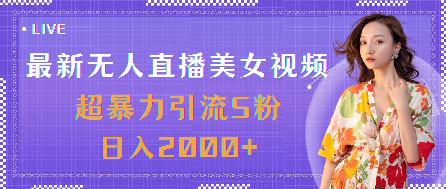 最新无人直播美女视频，超暴力引流S粉日入2000+-江南创业网
