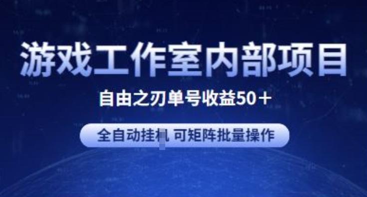 游戏工作室内部项目 自由之刃2 单号收益50+ 全自动挂JI 可矩阵批量操作【揭秘】-江南创业网