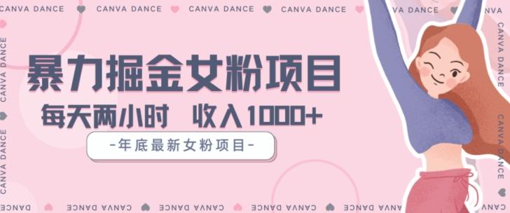 年底暴力女粉掘金项目5天变现1.5W+【揭秘】-江南创业网