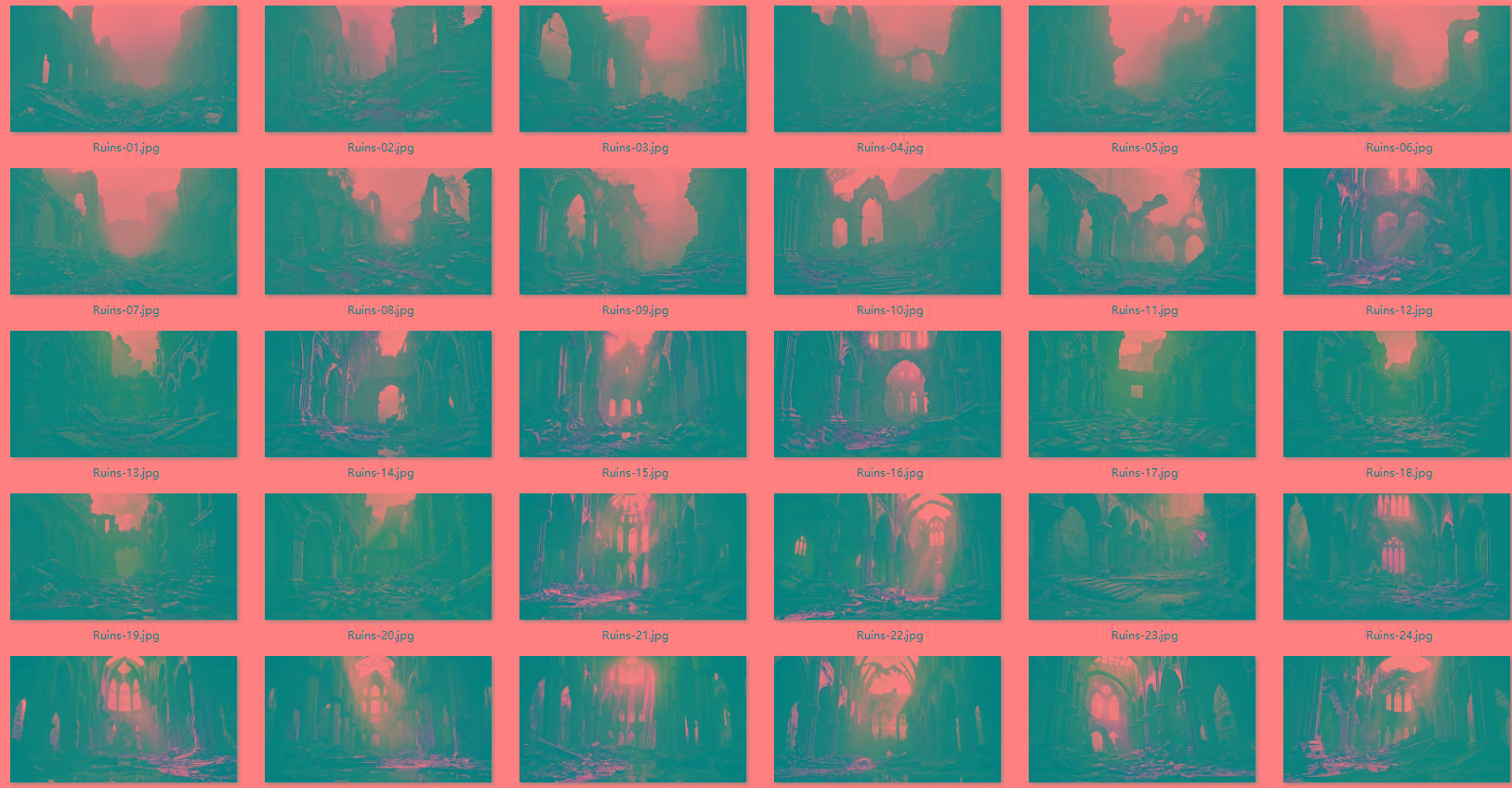 1600张科幻外星恐怖战争废墟环境背景 5K高清图片素材-江南创业网