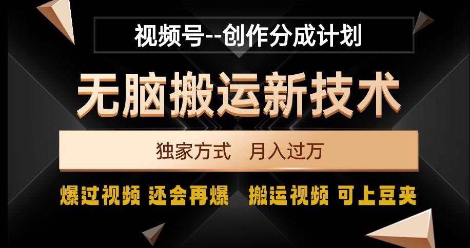 视频号无脑搬运新技术，破原创壕流量，独家方式，爆过视频，还会再爆【揭秘】-江南创业网