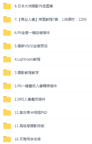 某宝买的杂乱PS LR教程预设摄影-江南创业网