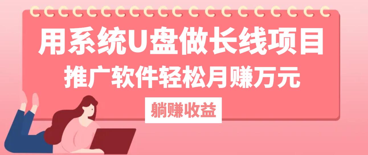 用系统U盘做长线项目，推广软件轻松月赚万元-江南创业网
